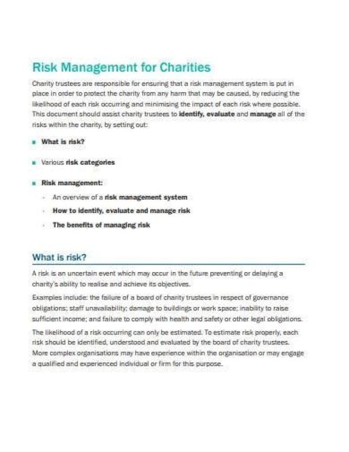 Charities and Risk Management: CC26 PDF Guidelines You Need