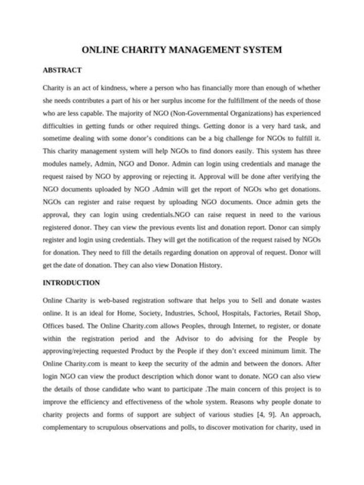 Charity Management System Project PDF: Complete Guide & Implementation