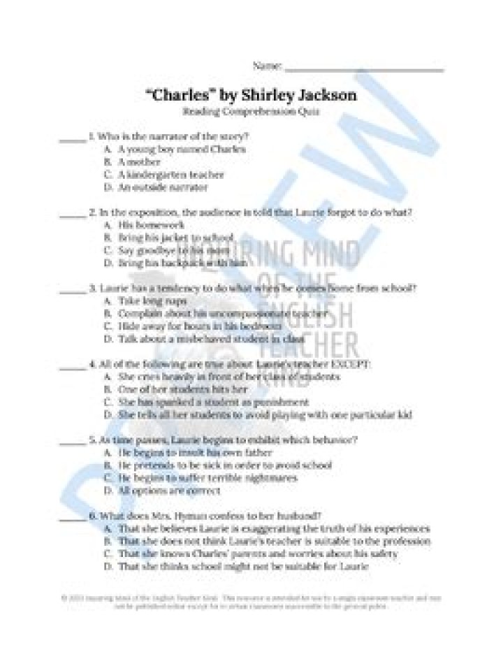 Charles in Shirley Jackson’s Stories: Key Questions Explained