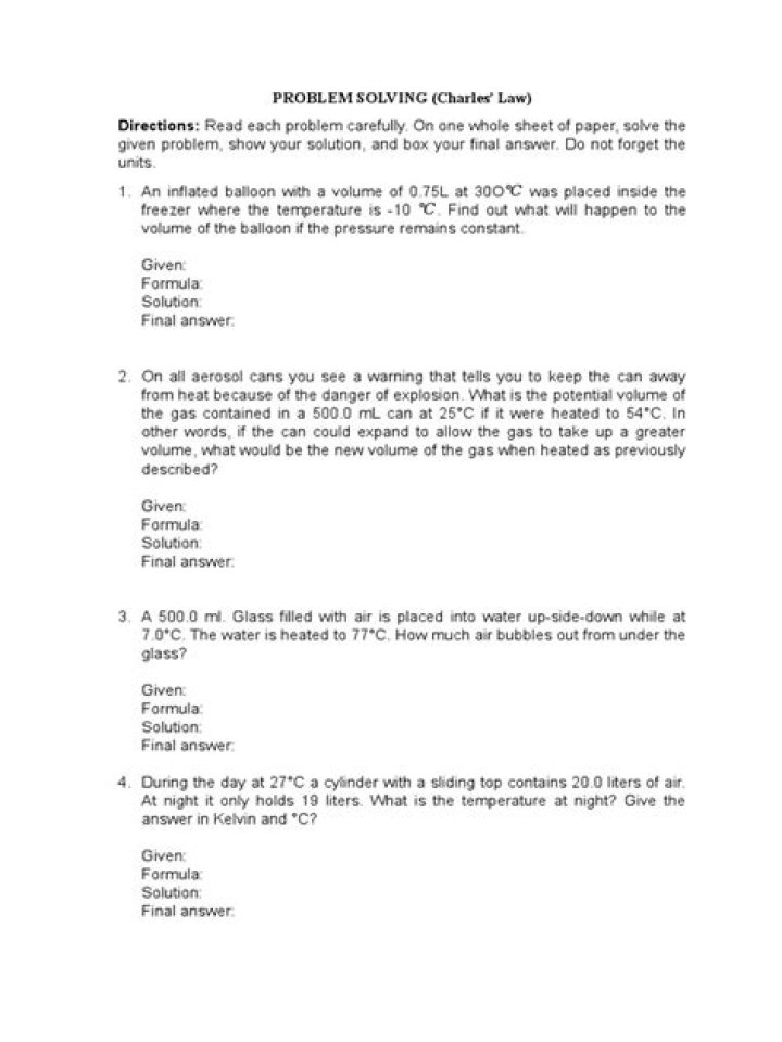 Master Charles Law Problem Solving with Answers PDF