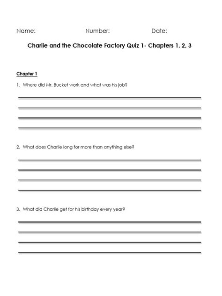 Charlie and the Chocolate Factory Questions and Answers PDF Guide