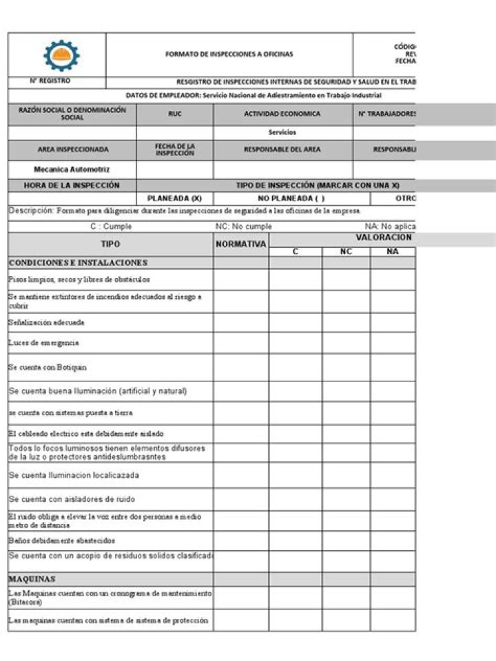 Lista de Mantenimiento Automotriz PDF para Vehículos