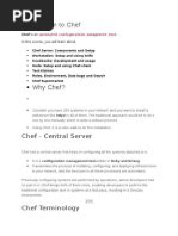 Chef Configuration Management PDF: Streamline Kitchen Tech Setup