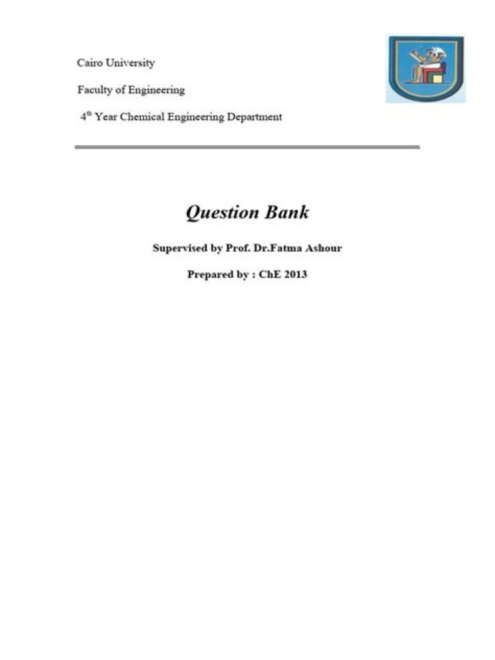 Chemical Engineering Question Bank PDF: Practice & Exam Prep