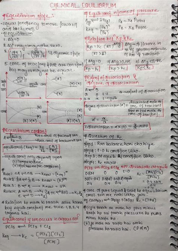 Chemical Equilibrium Study Questions & Answers PDF – Study Guide