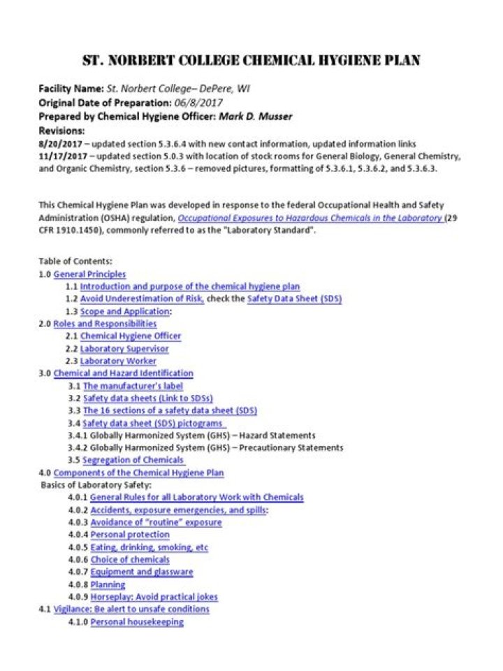 Chemical Hygiene Plan PDF: Essential Safety Guidelines