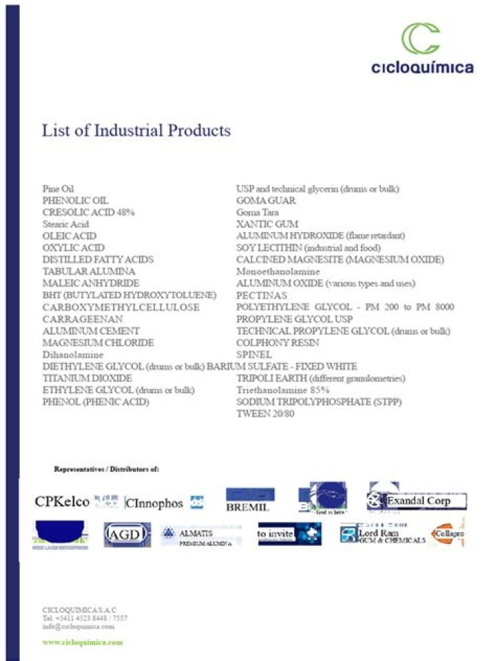 Chemical Products List PDF – Comprehensive Guide