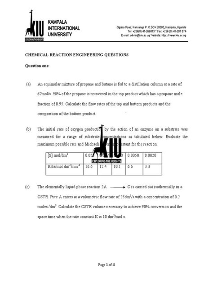 Chemical Reaction Engineering Q&A PDF: Expert Questions & Answers