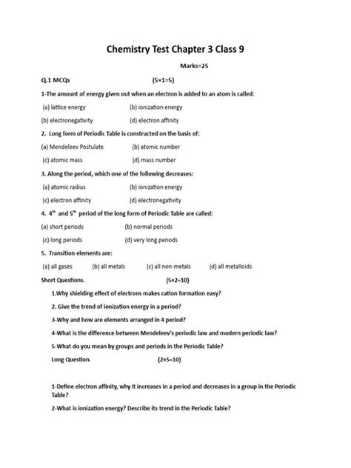 Chemistry Chapter 3 Test PDF: Practice Exam & Answers