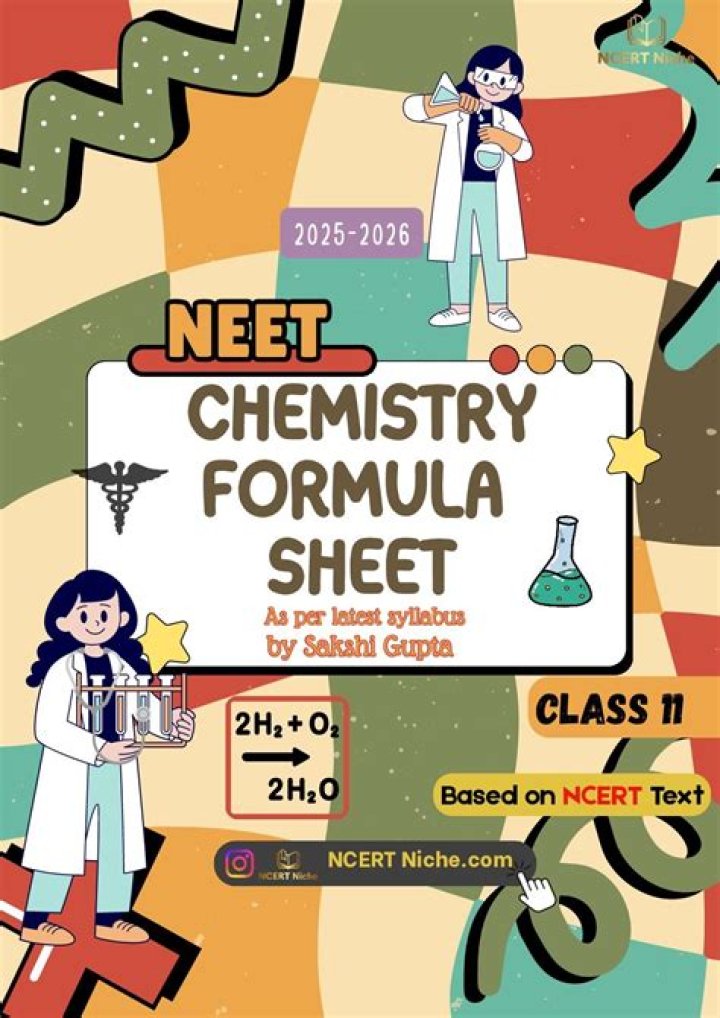 Chemistry Formula Sheet for NEET PDF – Download Free Study Resource