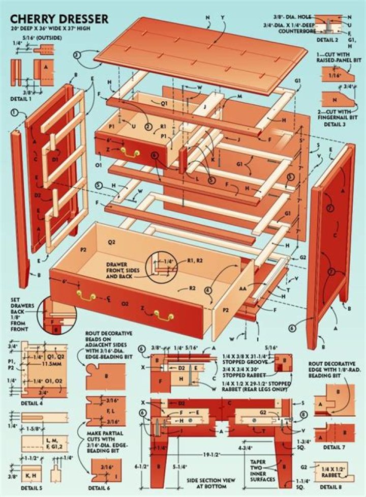 Chest of Drawers Plans PDF Free Download – Instant Download