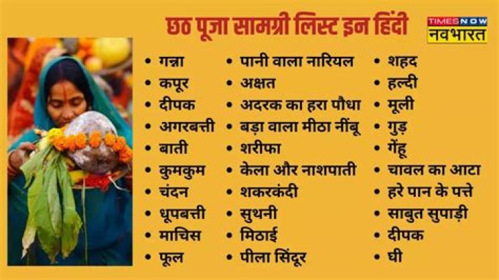 Chhath Puja Samagri List PDF: Essential Items for Festival Celebrations