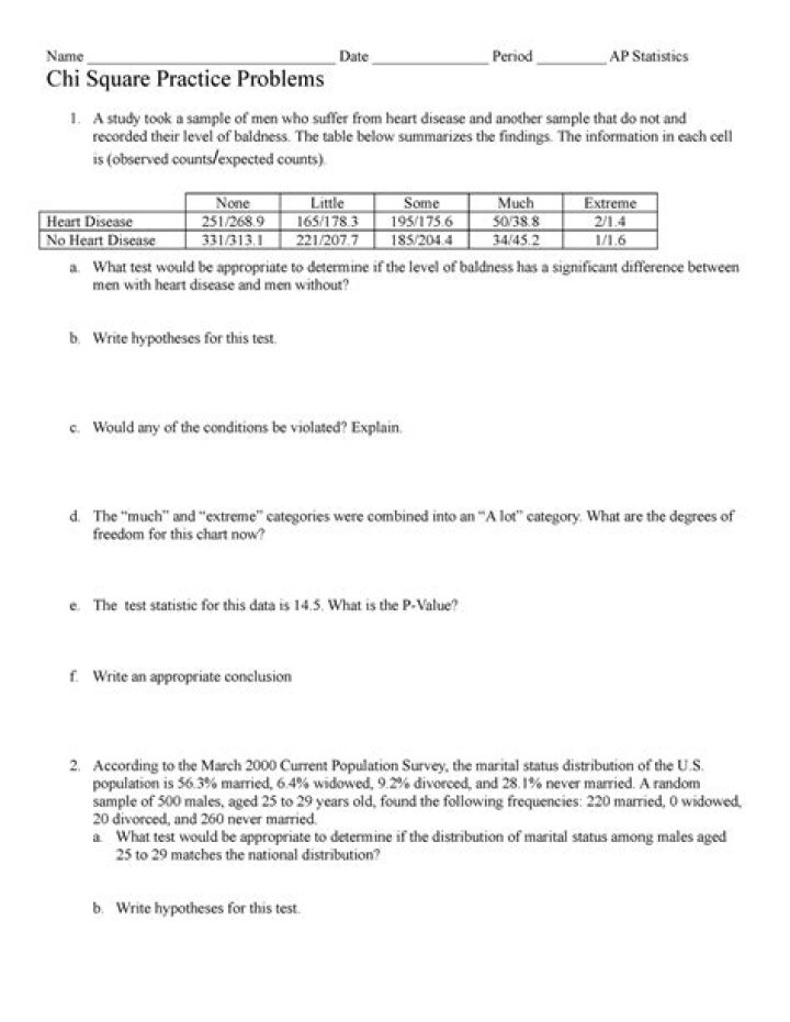 Chi Square Example Problems with Answers PDF – Instant Practice & Step-by-Step Solutions