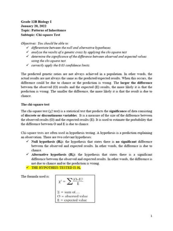 Chi Square Test Notes PDF: Essential Study Guide & Practice Examples