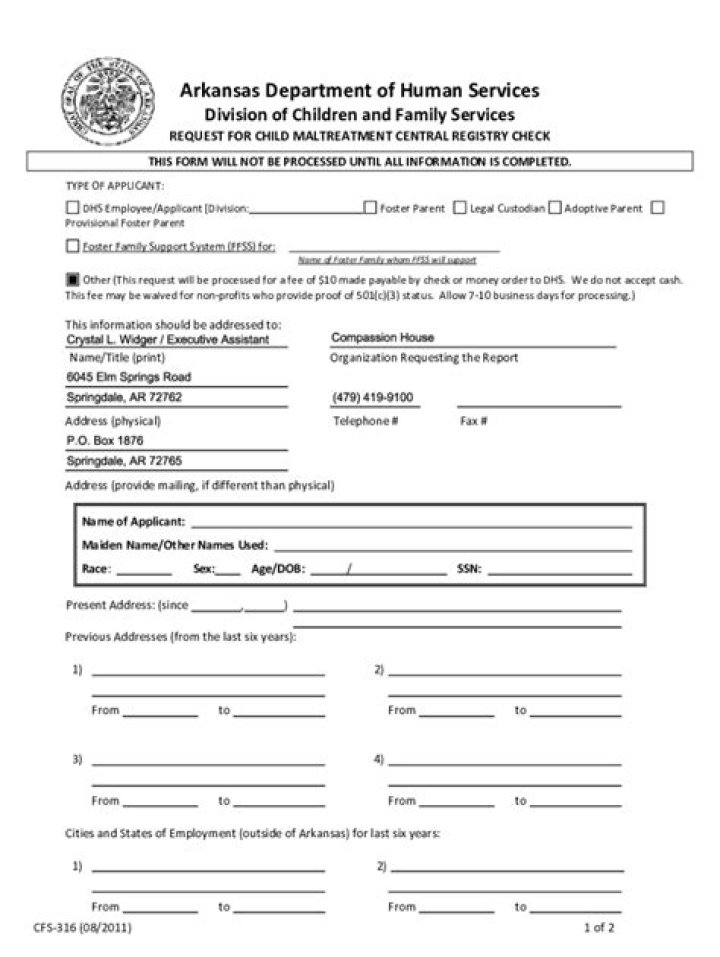 Arkansas Child Maltreatment Registry: Free Downloadable PDF List