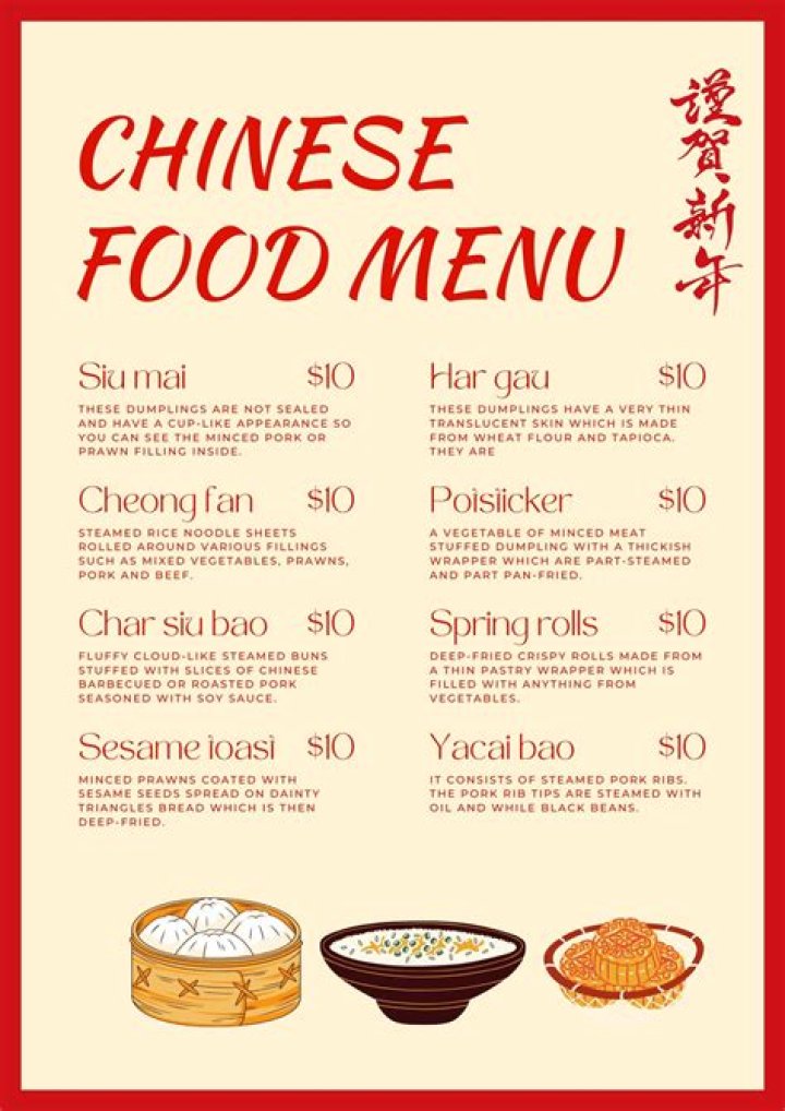 Chinese Food Menu List PDF – Download Full Restaurant Menu