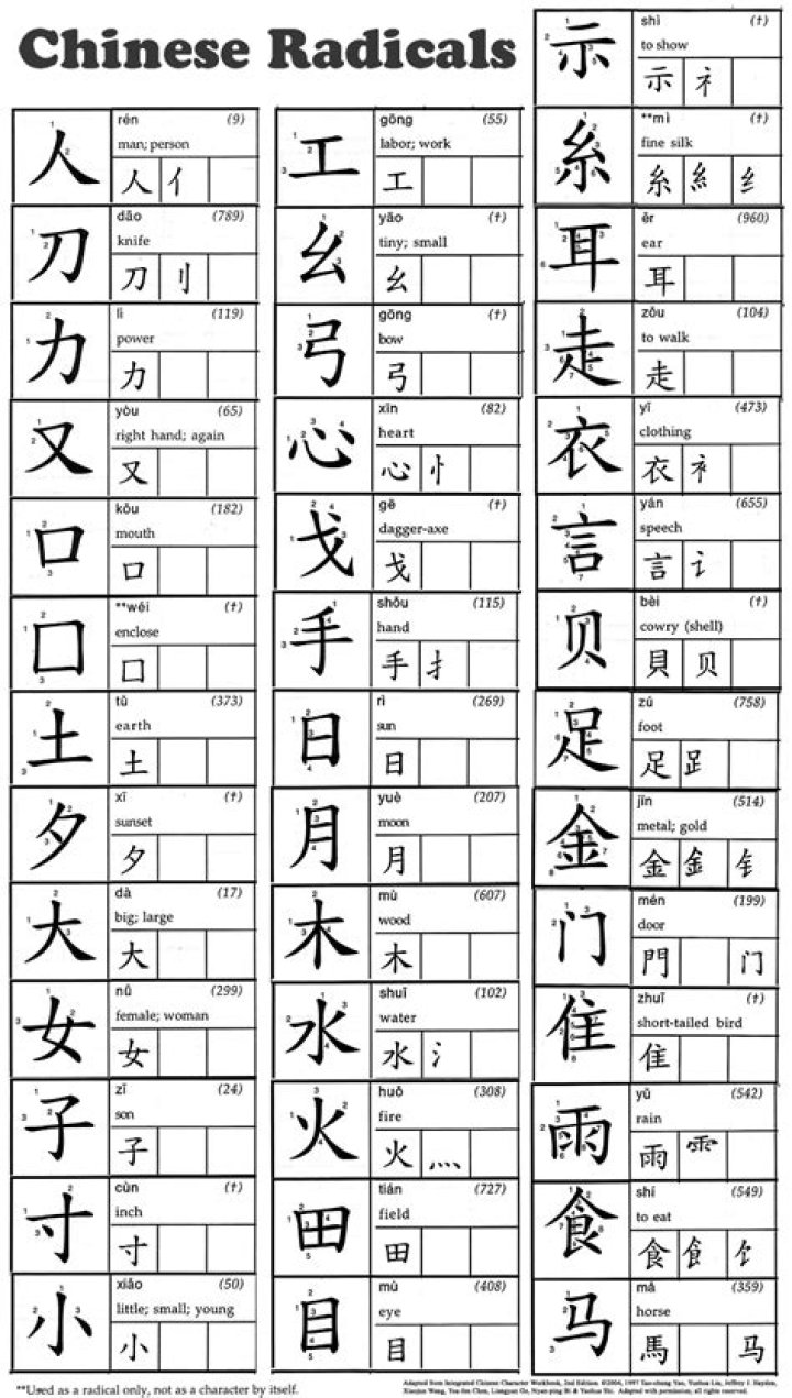 Complete Chinese Radicals List PDF – Download Free Study Resource