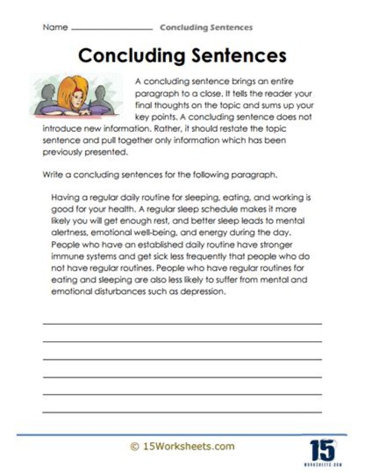 Choose the Best Concluding Sentence Worksheet PDF – Boost Your Writing Skills