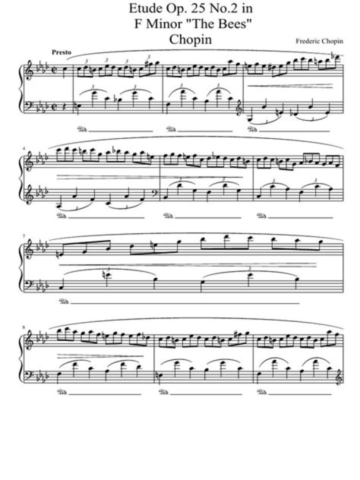 Chopin Op. 25 No. 2 Étude Sheet Music PDF Download
