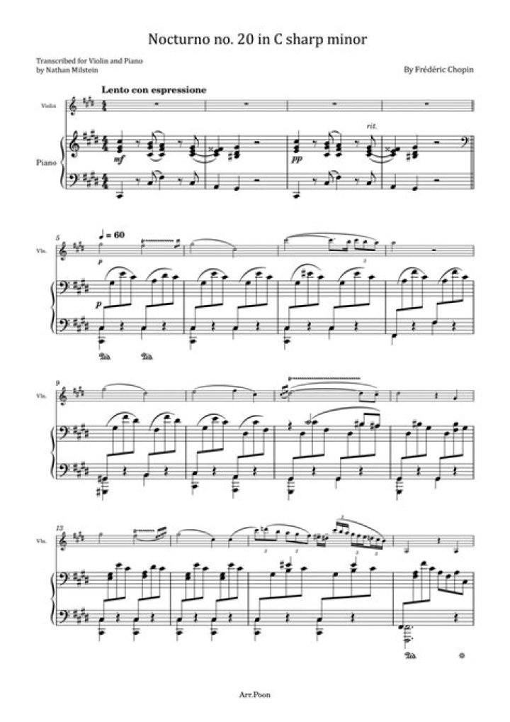 Chopin Nocturne in C Minor Sheet Music PDF – Download Now