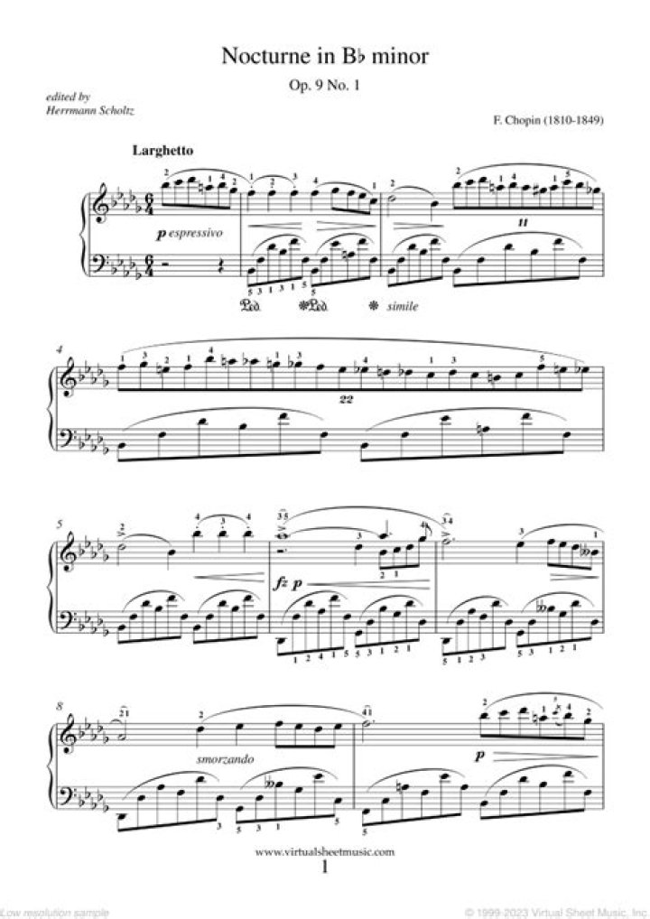 Chopin Nocturne Op. 37 No. 1 Sheet Music PDF – Free Download