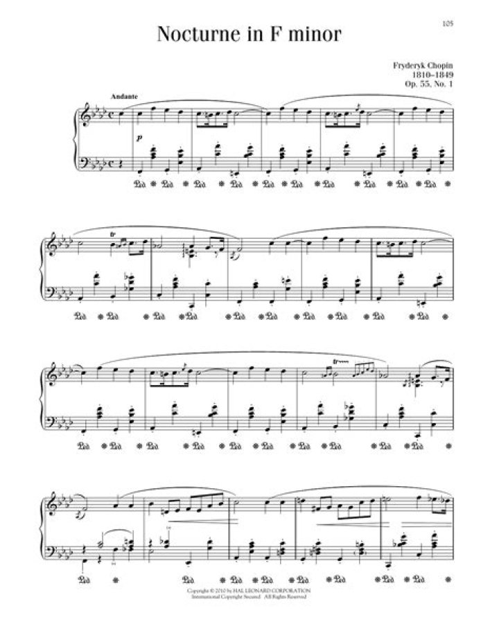 Chopin Nocturne Op. 55 No. 1 Sheet Music PDF Download – Perfect for Piano