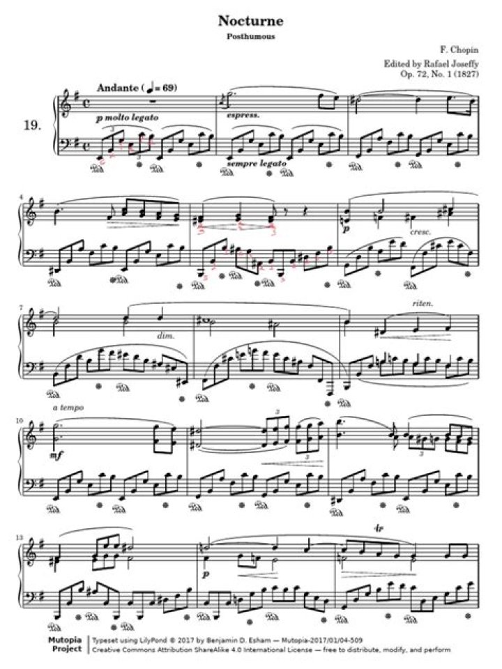 Chopin Nocturne Op. 72 No. 1 Sheet Music PDF – Download Now