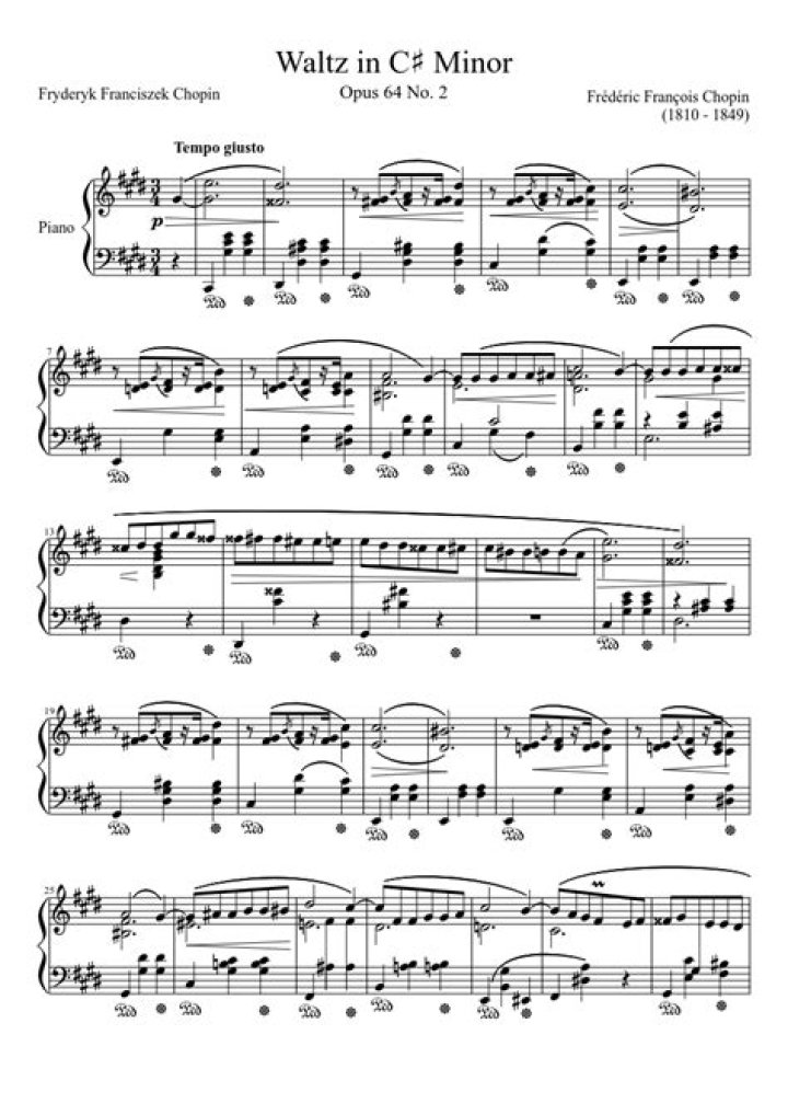Chopin Waltz in C# Minor Sheet Music PDF – Download Legally