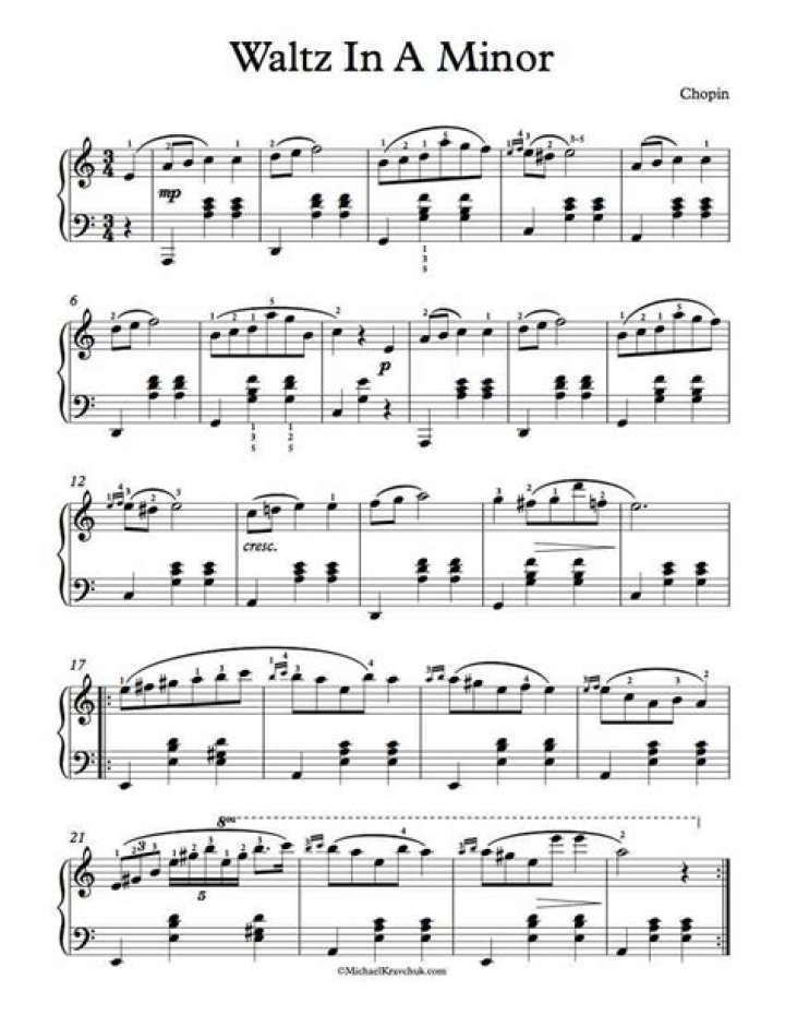 Chopin Waltz in E Minor Sheet Music PDF – Download Legally Now