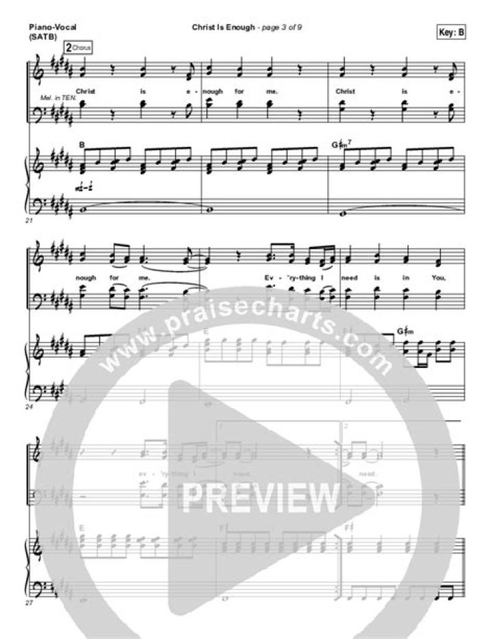 Free Christ Is Enough Sheet Music PDF Download