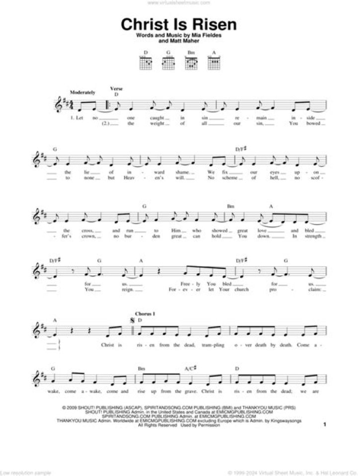 Christ Is Risen: Matt Maher Sheet Music PDF for Free Download