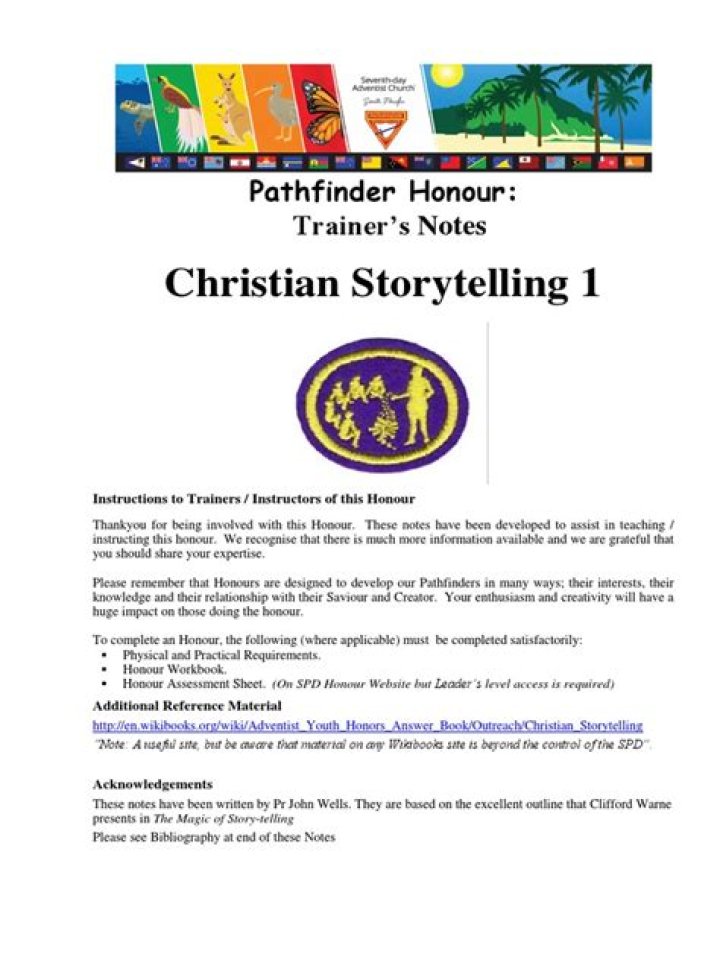 Christian Storytelling: Honoring Answers in PDF Format