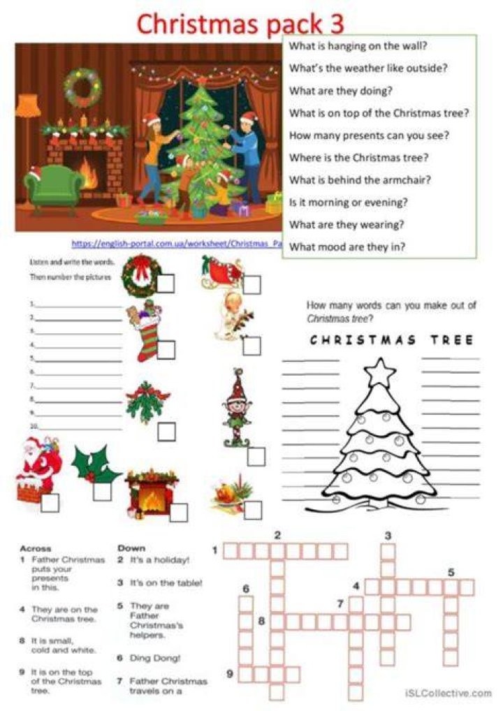 Christmas Activity Worksheets PDF – Printable Holiday Learning Fun