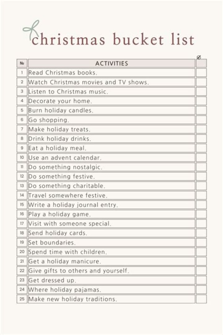 Christmas Bucket List PDF: Complete Holiday Checklist & Ideas
