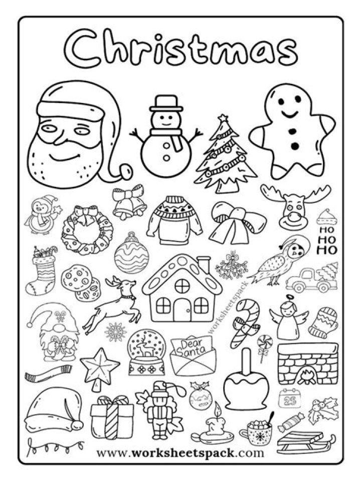 Printable Christmas Coloring Worksheets PDF for Kids