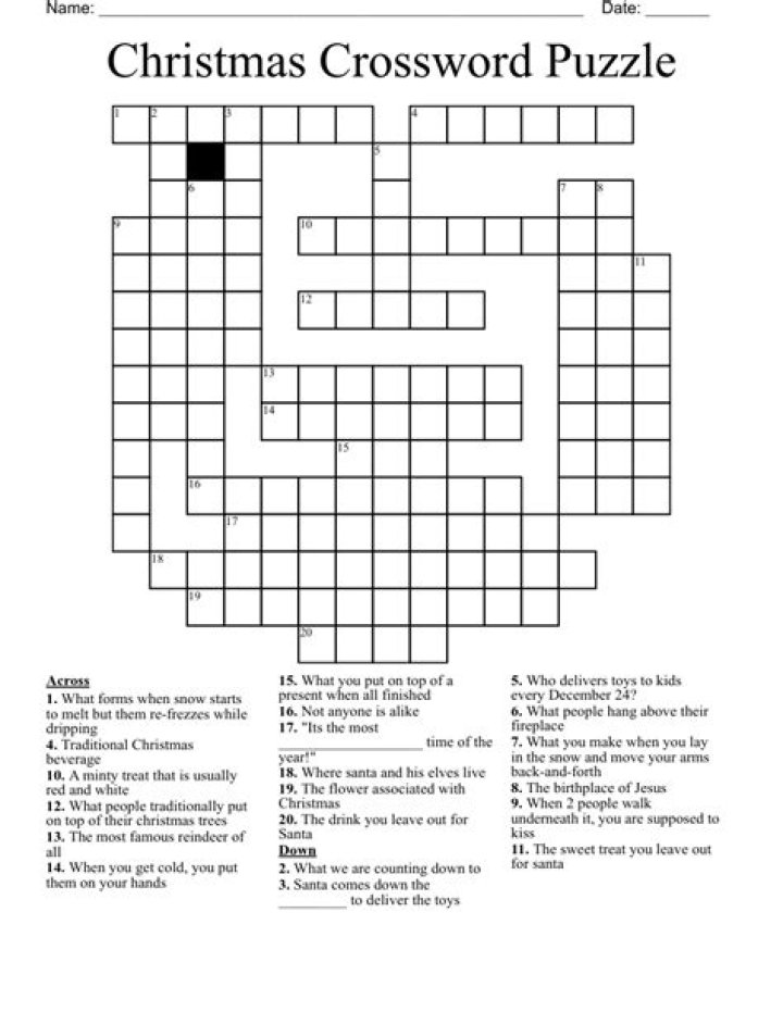 Christmas Crossword Puzzles with Answers PDF – Free Printable PDFs