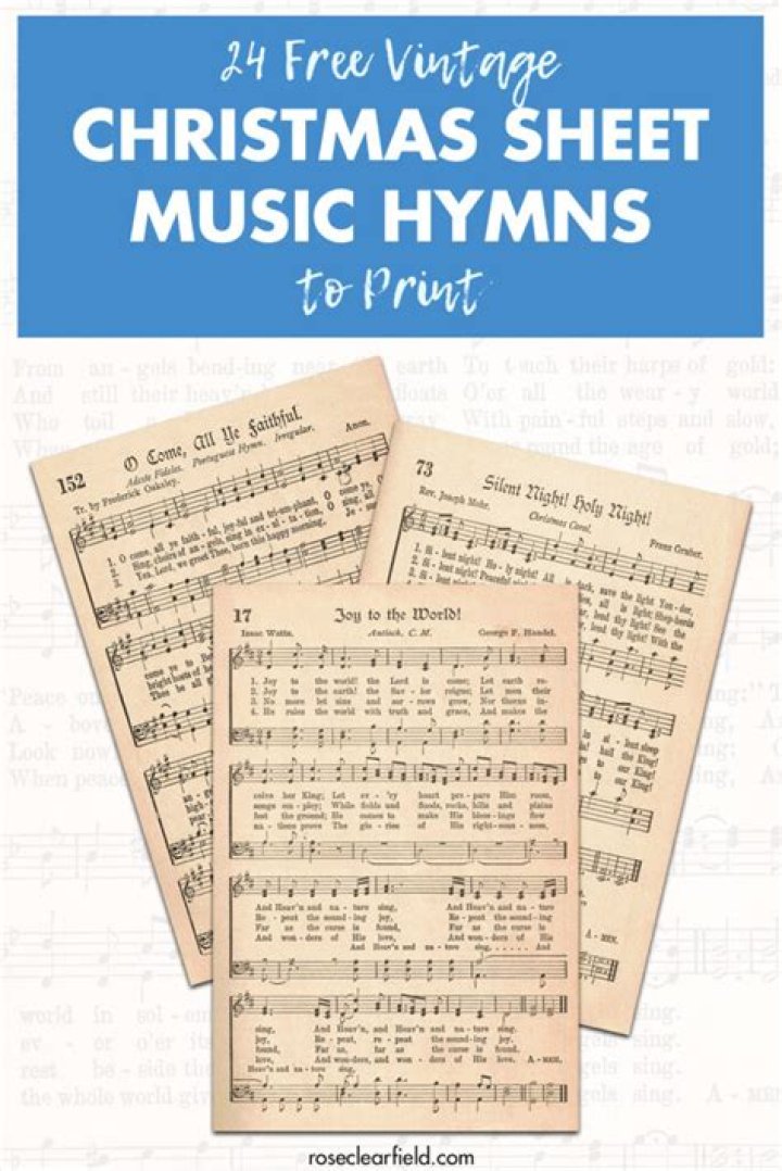 Christmas Hymns Sheet Music PDF for Instant Download