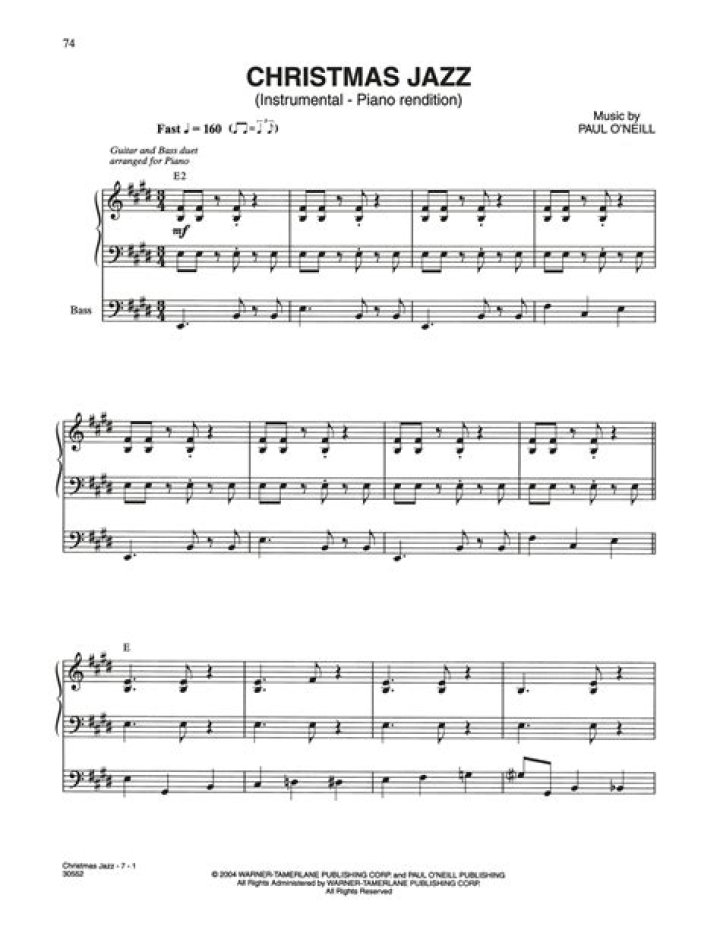 Christmas Jazz Sheet Music PDF Download