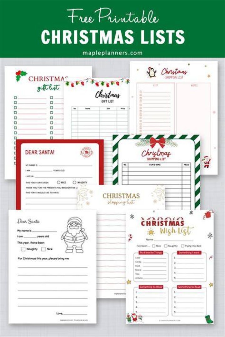 Free Christmas List Template PDF – Perfect Holiday Planner