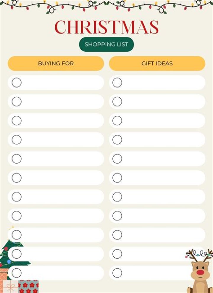 Printable Christmas Shopping List PDF – Save Time & Stress This Holiday Season