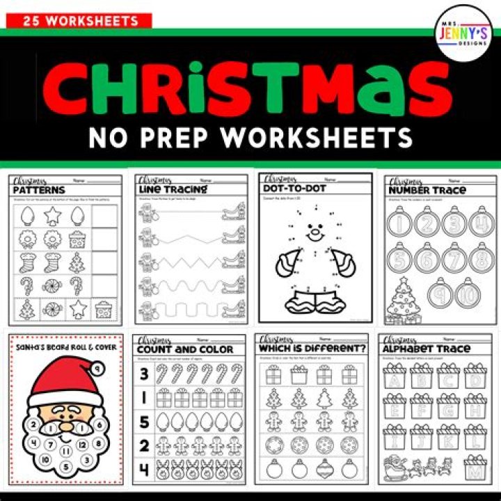 Printable Christmas Worksheets for Preschoolers PDF – Fun Holiday Learning
