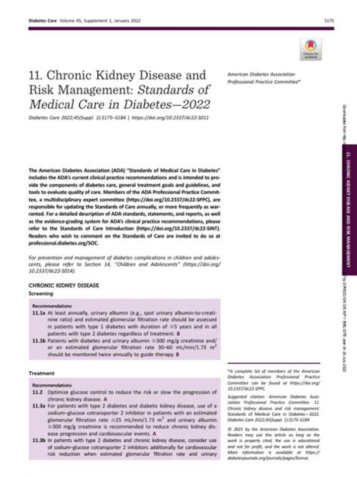 Managing Chronic Kidney Disease: ADA 2022 Risk Guidelines PDF