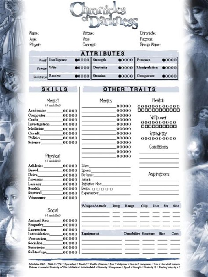 Chronicles of Darkness Character Sheet PDF: Complete Guide