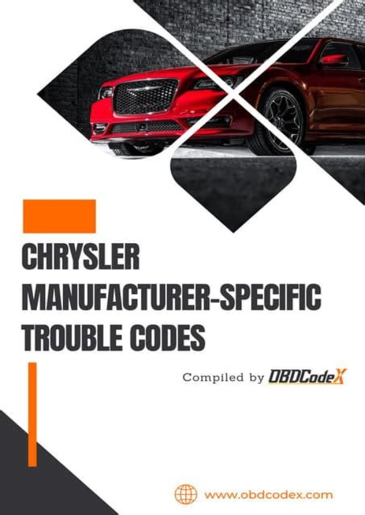 Chrysler Codes List PDF – Complete Repair & Diagnostic Codes