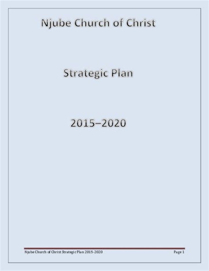 Church 5-Year Strategic Plan PDF – Comprehensive Growth Blueprint
