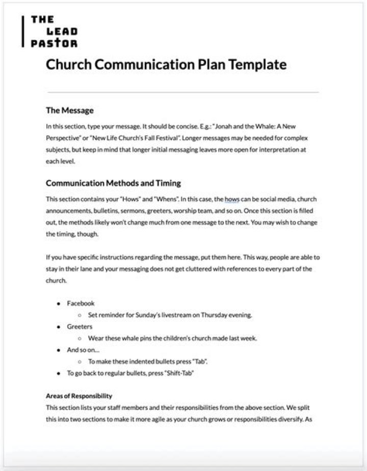 Church Communication Plan PDF: Effective Strategies for Worship Engagement