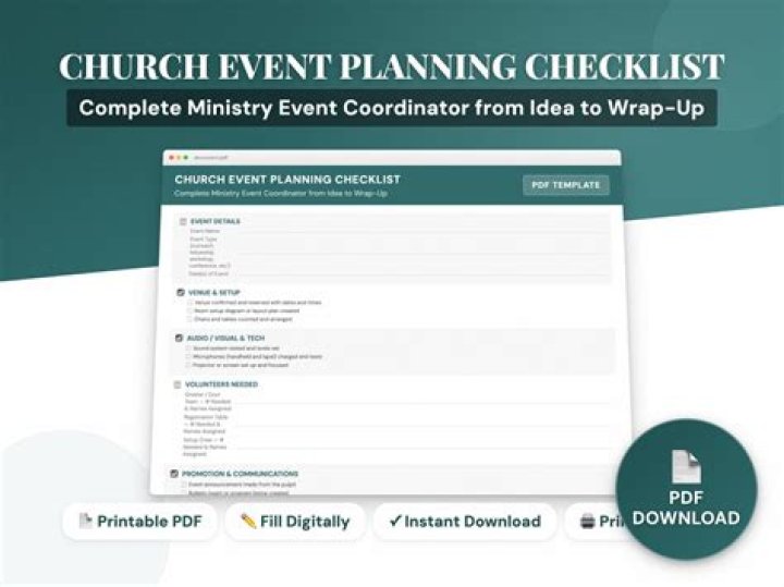 Church Event Planning Checklist PDF – Complete Guide