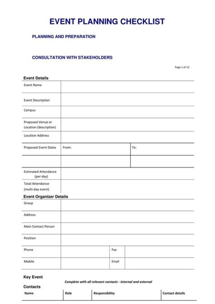 Church Event Planning Worksheet PDF – Ready-to-Use Template