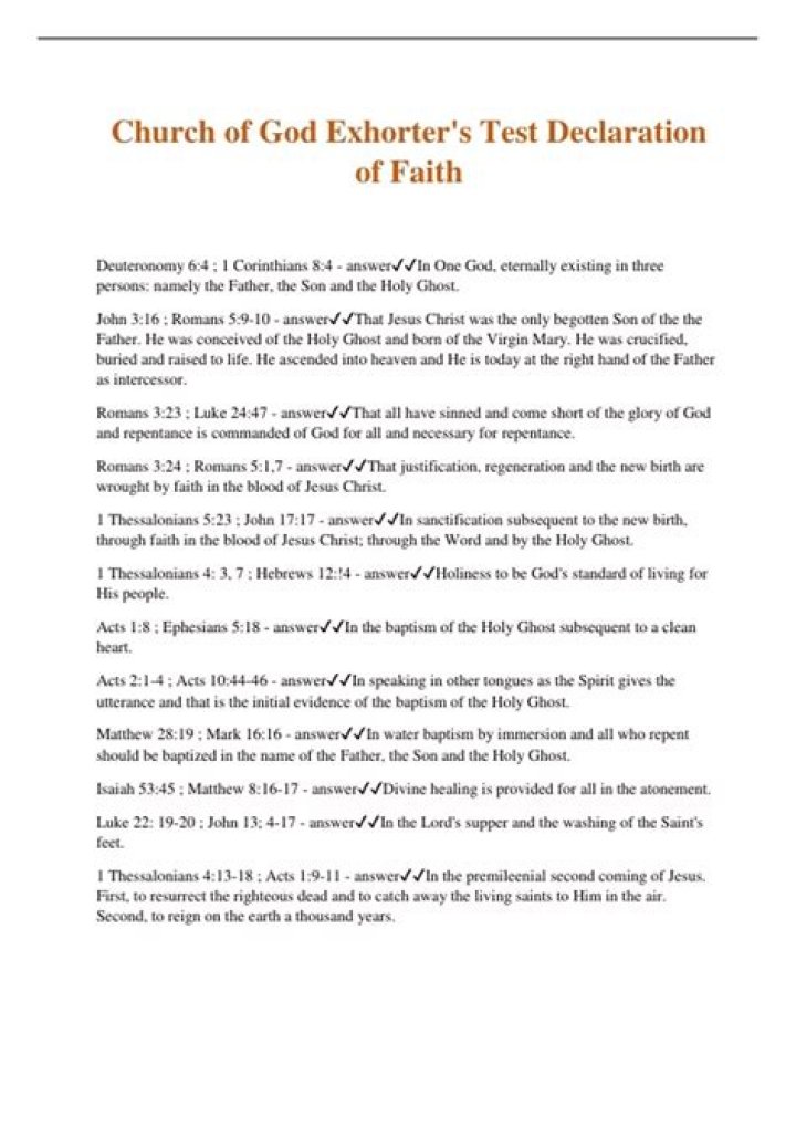 Church of God Exhorter Test PDF: What You Need to Know