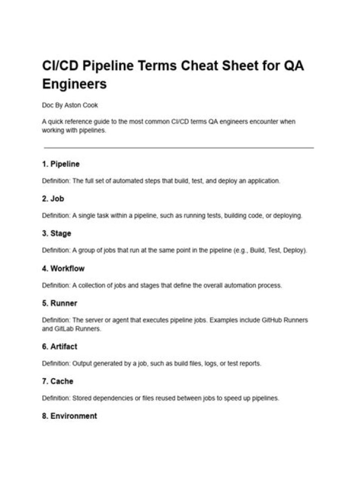 CI/CD Cheat Sheet PDF: Simplify Your DevOps Workflow